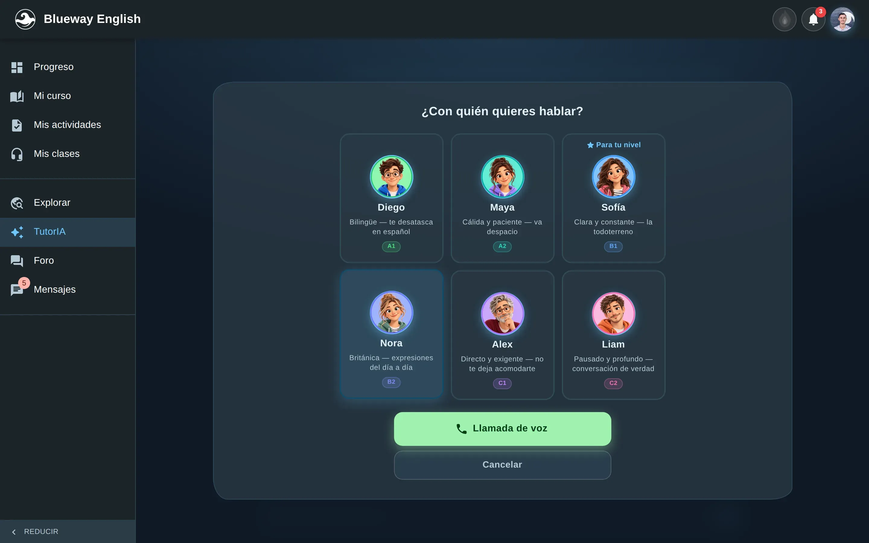 captura real · elección de tutor