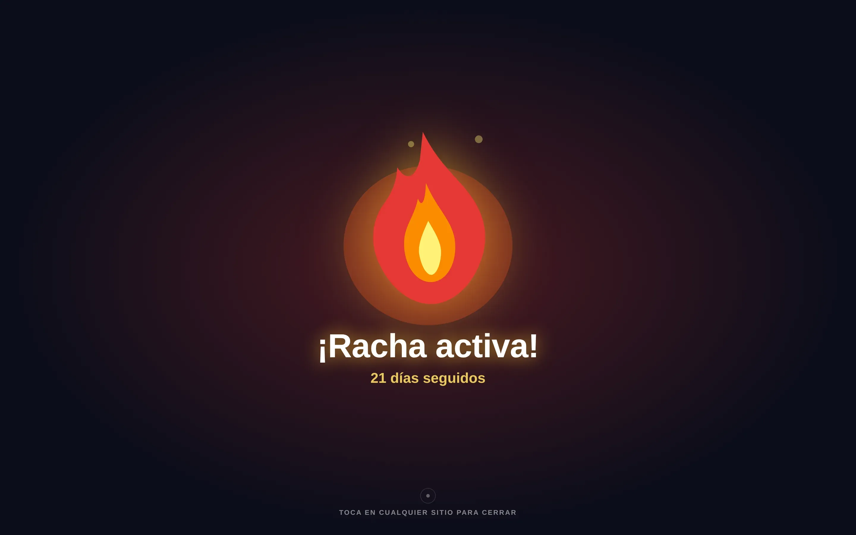 captura real · racha diaria