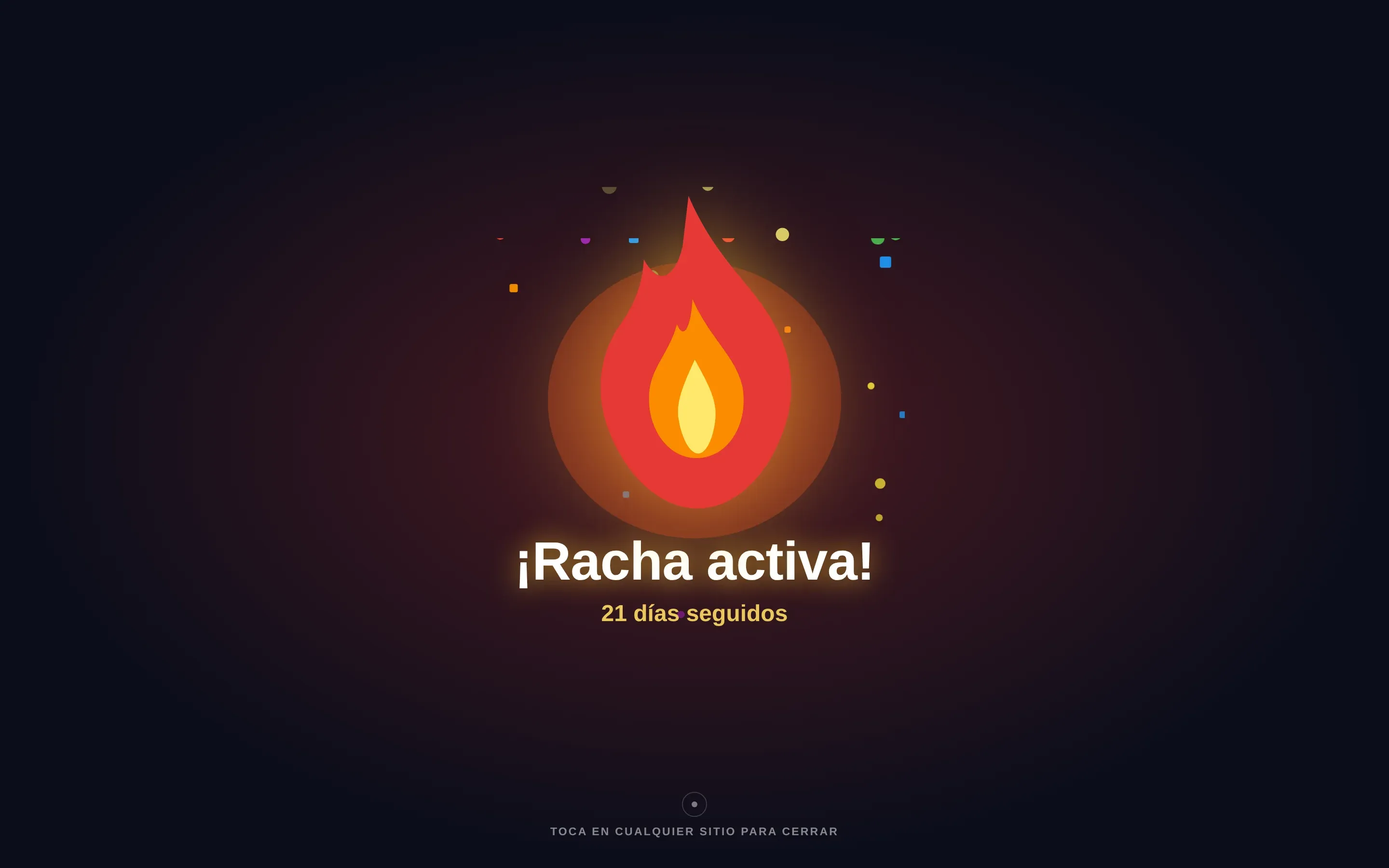 captura real · racha diaria